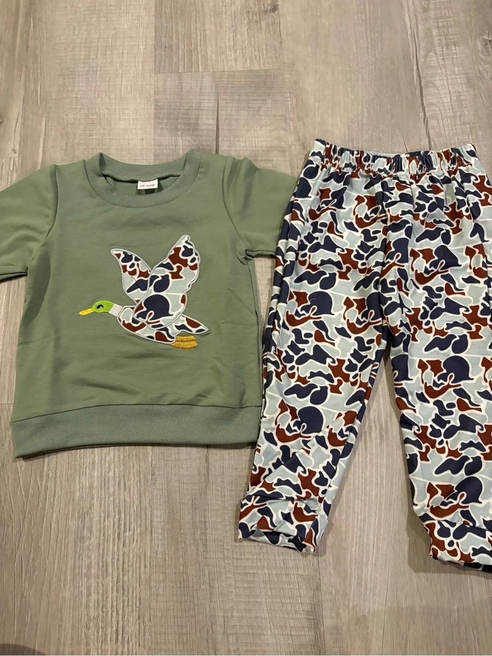 Toddler Boutique Boy Duck Pants Set..18-24M
